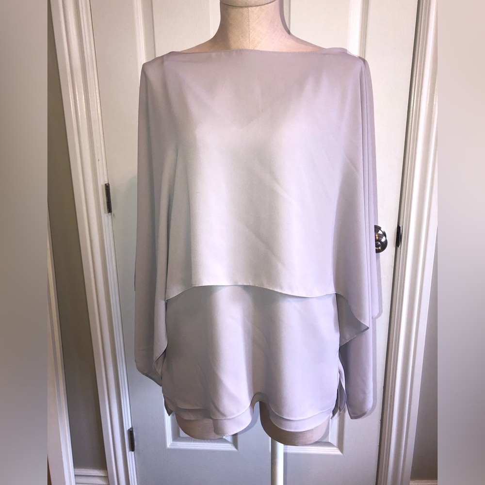 White House Black Market 2 piece Chiffon Overlay Blouse